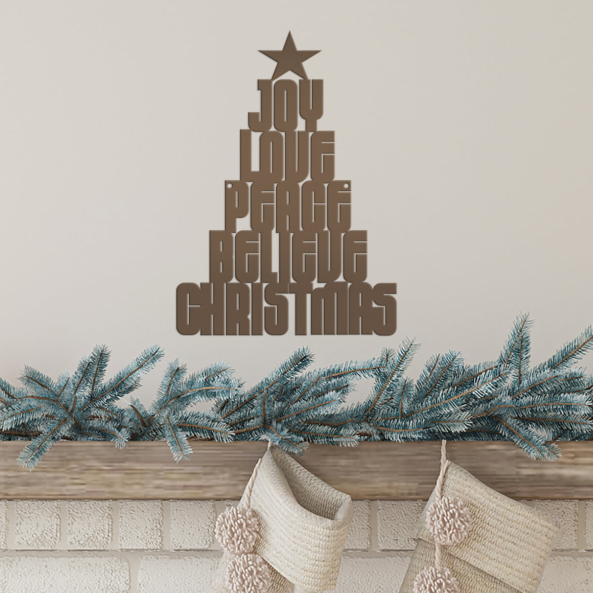 Joy Love Peace Believe Christmas Tree Word Sign Christmas -  Portugal