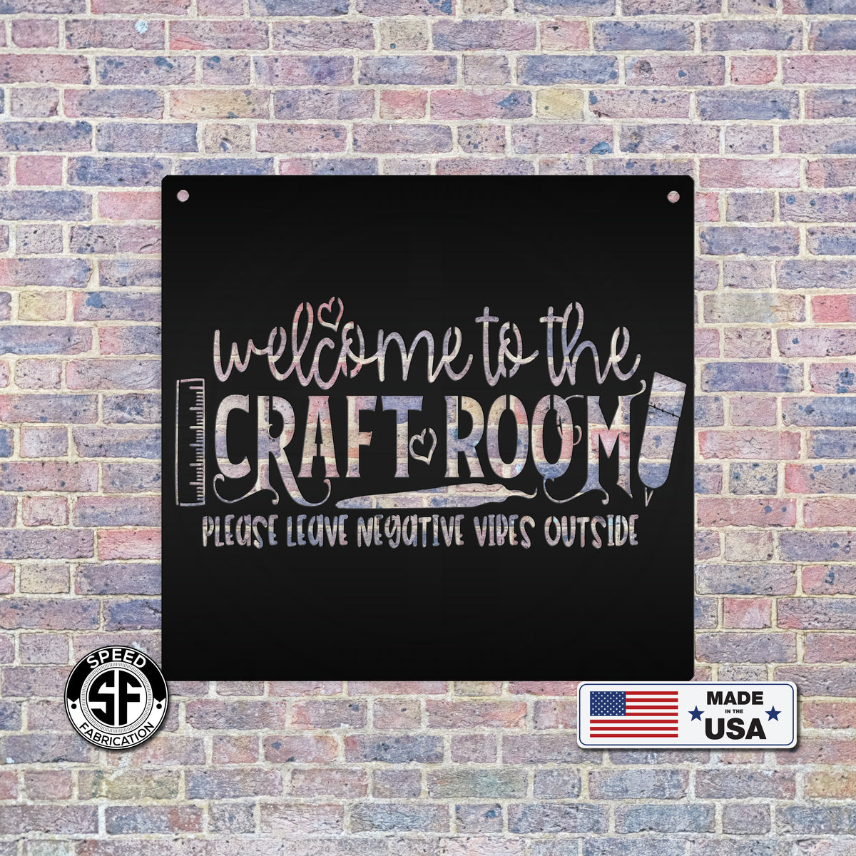 Buy 🧨 Speed Fabrication Welcome To The Craft Room Metal Sign