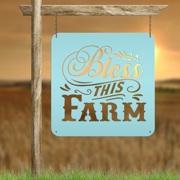 Bless This Farm Metal Sign-Home Decor Sign