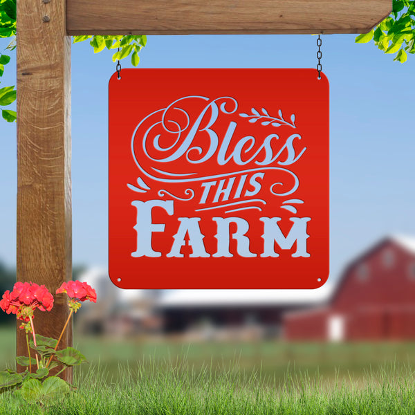 Bless This Farm Metal Sign-Home Decor Sign