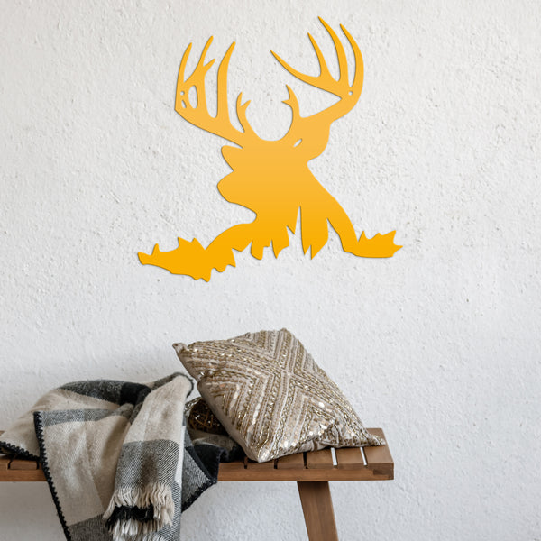 Buck Silhouette Metal Sign- Deer Themed Decor- Cabin Decor-Buck Hunting Themed Decor-Buck-Deer Head Sign -Deer Wall Art