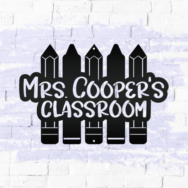 Personalized Teacher's Classroom Metal Sign, Teachers Classroom Decor, Teacher Classroom Wall Decor, Teacher Wall Art