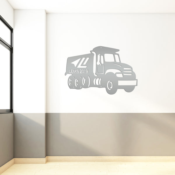 Personalized Dump Truck Metal Sign, Dump Truck Boys Wall Art, Boys Bedroom Decor, Truck Themed Bedroom, Boys Bedroom Truck Wall Decor, Truck Wall Decor