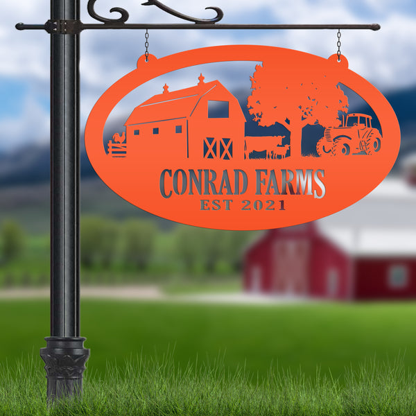 Farm Sign Family Name Metal Sign | Personalized Ranch Panel | Outdoor Address Plaque | Rustic Home Decor | Homestead Gift | Century Farm