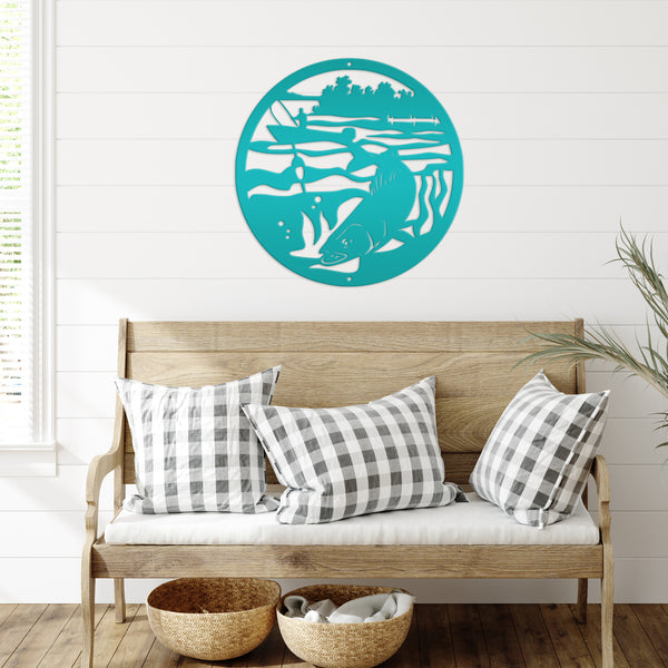 Fishing Wall Art-Fishing Gift -Fishing Sign & Decor-Fathers Day Gift