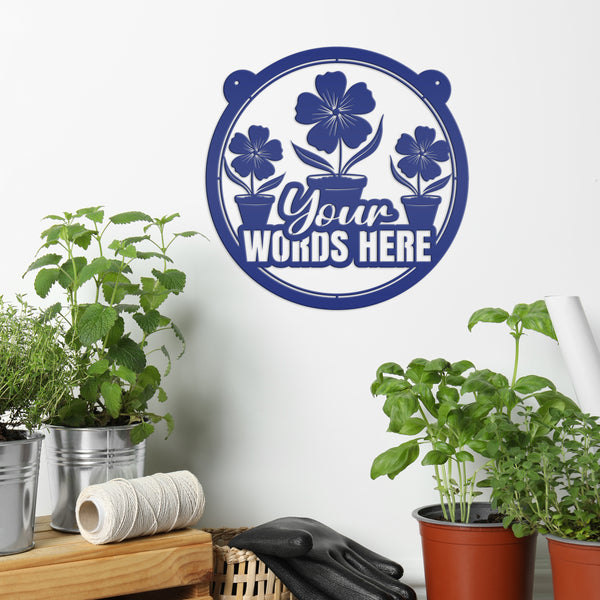 Personalized Flower Garden Metal Sign, Custom Mother's Day Gift, Hanging Garden Sign, Gift for the Gardener, Gift For Mom