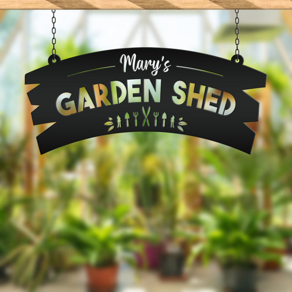 Personalized Garden Shed Metal Sign Wall Decor, Garden Shed Wall Ideas, Hanging Garden Sign, Vegetable Garden Wall Sign, Greenhouse Sign & Wall Decor, Gardener's Gift, Mother's Day Gift , Gift for Grandma, Garden Gift Ideas