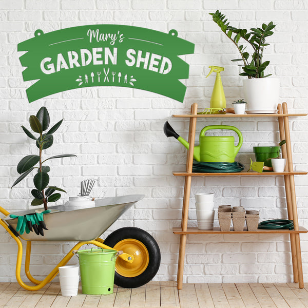 Personalized Garden Shed Metal Sign Wall Decor, Garden Shed Wall Ideas, Hanging Garden Sign, Vegetable Garden Wall Sign, Greenhouse Sign & Wall Decor, Gardener's Gift, Mother's Day Gift , Gift for Grandma, Garden Gift Ideas