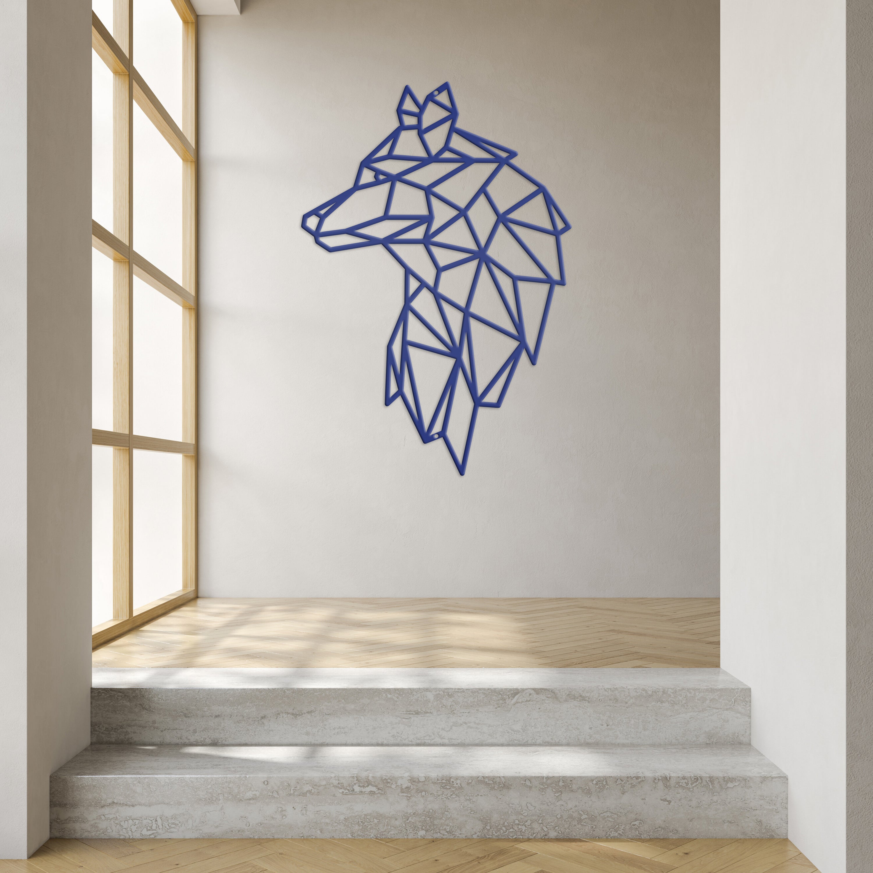 Geometric Art Wolf Minimalist Wall Decor-Wolf Theme-Wall Art-Wall