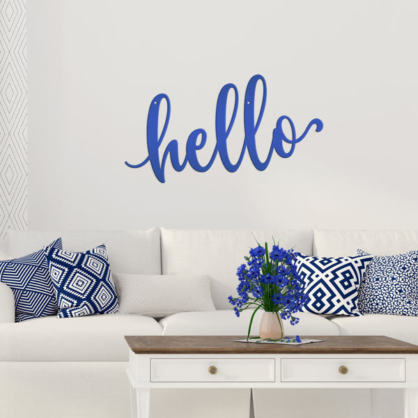 Hello Metal Sign Wall Decor, Hello Wall Art, Hello Wall Sign, Hello Outdoor Wall Decor, Hello Sign, Hello Cutout Sign Decor, Hello Home Decor, Hello Entryway Decor, Hello Welcome Sign