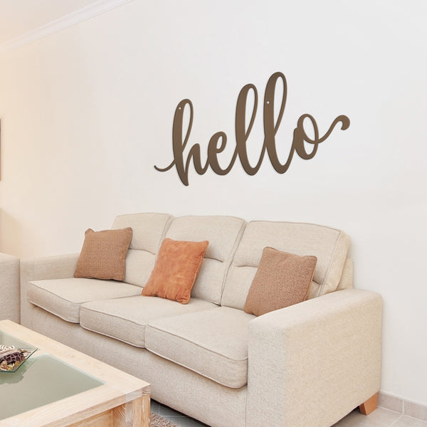 Hello Metal Sign Wall Decor, Hello Wall Art, Hello Wall Sign, Hello Outdoor Wall Decor, Hello Sign, Hello Cutout Sign Decor, Hello Home Decor, Hello Entryway Decor, Hello Welcome Sign