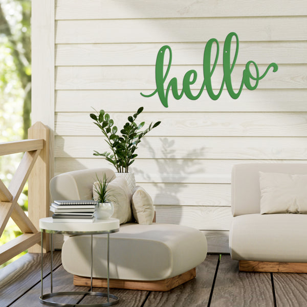 Hello Metal Sign Wall Decor, Hello Wall Art, Hello Wall Sign, Hello Outdoor Wall Decor, Hello Sign, Hello Cutout Sign Decor, Hello Home Decor, Hello Entryway Decor, Hello Welcome Sign