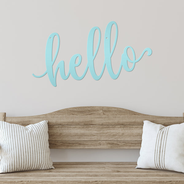 Hello Metal Sign Wall Decor, Hello Wall Art, Hello Wall Sign, Hello Outdoor Wall Decor, Hello Sign, Hello Cutout Sign Decor, Hello Home Decor, Hello Entryway Decor, Hello Welcome Sign