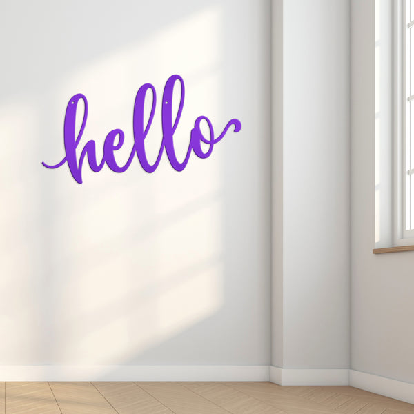 Hello Metal Sign Wall Decor, Hello Wall Art, Hello Wall Sign, Hello Outdoor Wall Decor, Hello Sign, Hello Cutout Sign Decor, Hello Home Decor, Hello Entryway Decor, Hello Welcome Sign