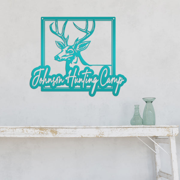 Personalized Deer Hunting Camp Metal Sign - Custom Deer Hunting Cabin-Club-Organization