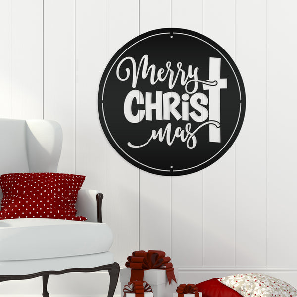 Faithful Christmas Wall Art - Unique Christian Metal Signs - Elegant Holiday Decor - Charming Front Door Hanger - Cute Merry Christmas Sign