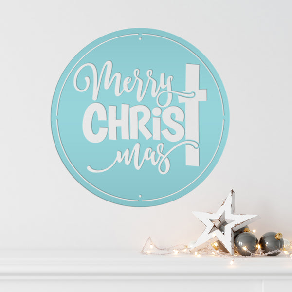 Faithful Christmas Wall Art - Unique Christian Metal Signs - Elegant Holiday Decor - Charming Front Door Hanger - Cute Merry Christmas Sign