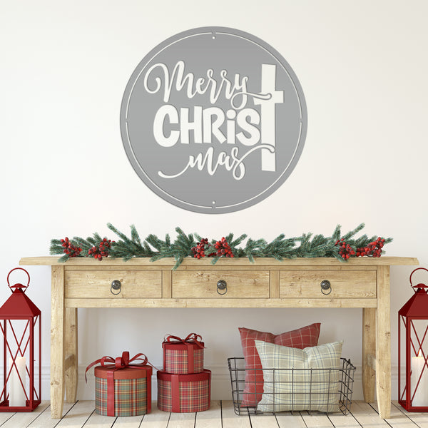 Faithful Christmas Wall Art - Unique Christian Metal Signs - Elegant Holiday Decor - Charming Front Door Hanger - Cute Merry Christmas Sign