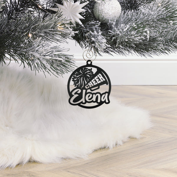 Custom Cheerleader Christmas Ornament - Personalized Cheer Decor - Unique Holiday Decorations - Sports Stocking Stuffers - Gift for Athlete