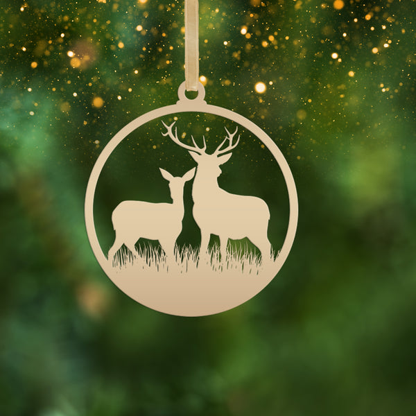 Deer Metal Christmas/Holiday Ornament