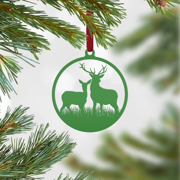 Deer Metal Christmas/Holiday Ornament