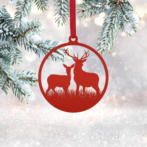 Deer Metal Christmas/Holiday Ornament