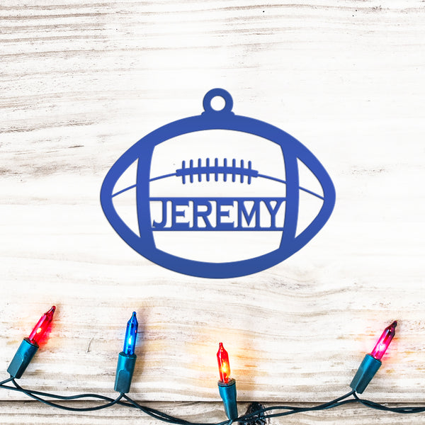 Personalized Football Metal Christmas/Holiday Sign