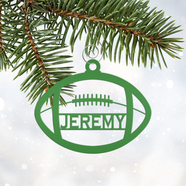 Personalized Football Metal Christmas/Holiday Sign