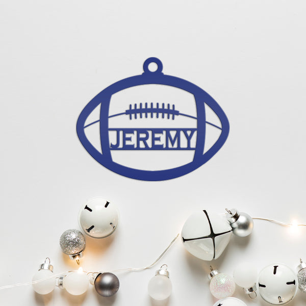 Personalized Football Metal Christmas/Holiday Sign