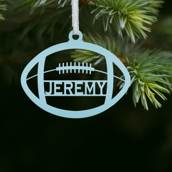 Personalized Football Metal Christmas/Holiday Sign