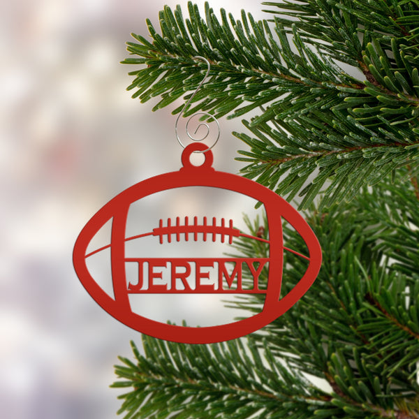 Personalized Football Metal Christmas/Holiday Sign