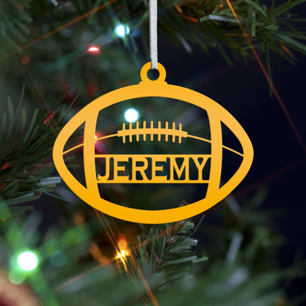 Personalized Football Metal Christmas/Holiday Sign