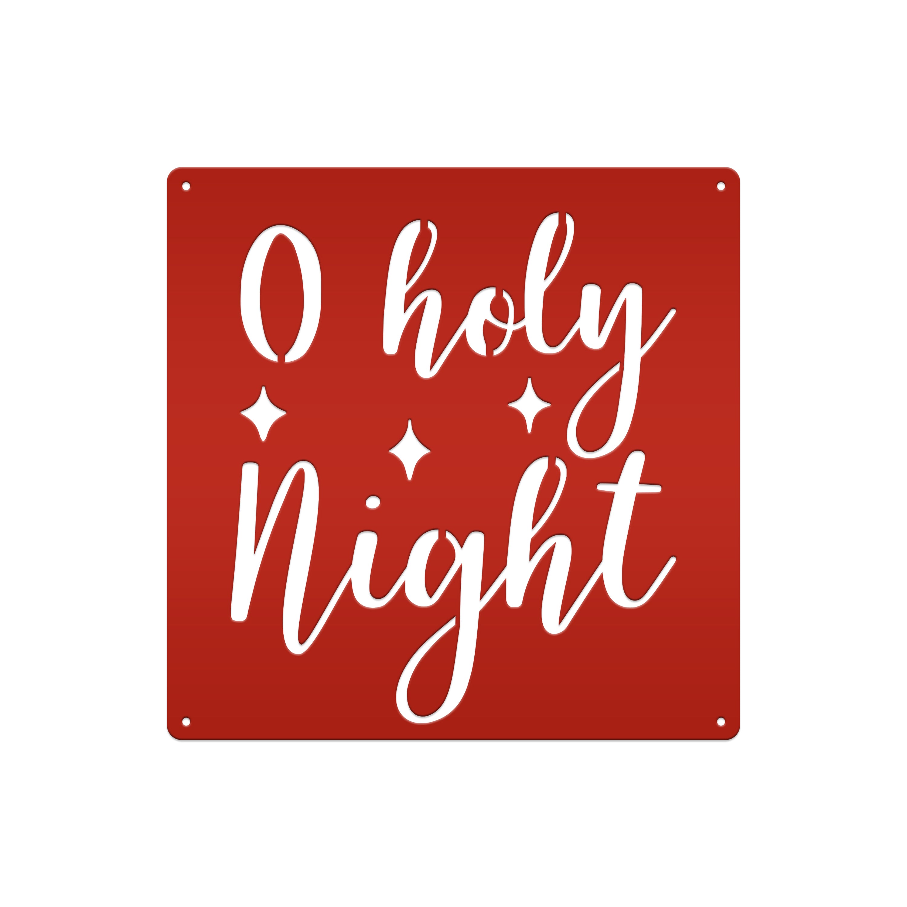 O holy night Christmas metal 12” round sign