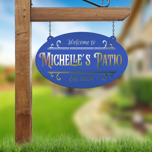 Customizable Metal Welcome Sign for Your Porch - Unique Patio Wall Hanging - Personalized Laser Cut Front Porch Decor - Housewarming Gift