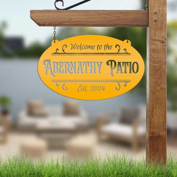 Customizable Metal Welcome Sign for Your Porch - Unique Patio Wall Hanging - Personalized Laser Cut Front Porch Decor - Housewarming Gift