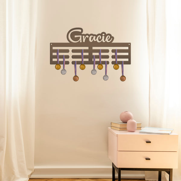 Medal Award Hanging Rack - Finally a stylish way to display all of those achievements! Makes a unique Birthday Gift!