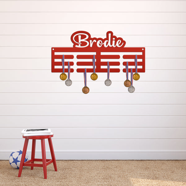 Medal Award Hanging Rack - Finally a stylish way to display all of those achievements! Makes a unique Birthday Gift!