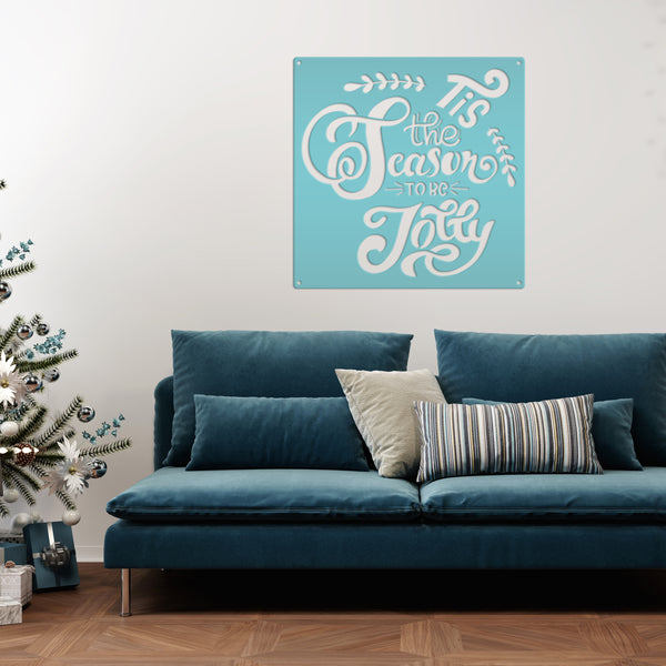 Tis the Season to be Jolly Christmas Metal Sign