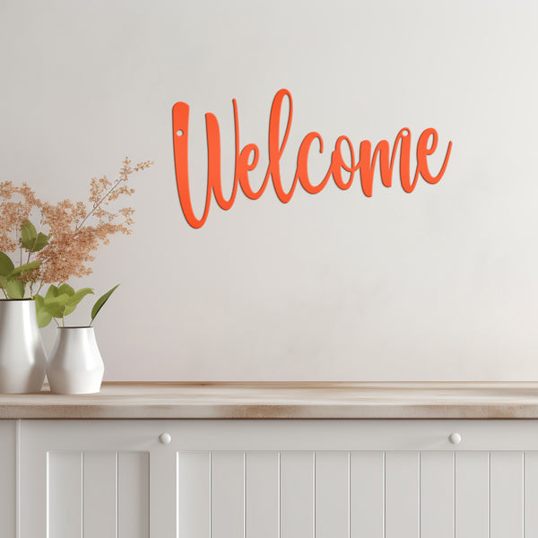 Welcome Indoor/Outdoor Metal Sign, Welcome Sign Saying , Welcome Sign Wall Art, Welcome Wall Decor , Welcome Home Decor