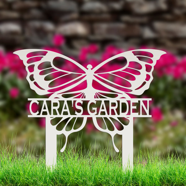 Custom-Personalized  Butterfly Welcome Metal Yard Stake Sign-Butterfly Lover-Butterfly Design-Butterfly Lawn-Yard Art-Yard Decorations-Lawn Ornaments-Garden Stakes Art-Mother's Day Gift