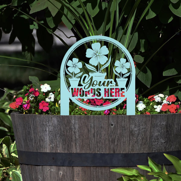 Custom Garden Yard Sign, Mother's Day Gift, Outdoor Metal Garden Stake-Flower Bed Decor