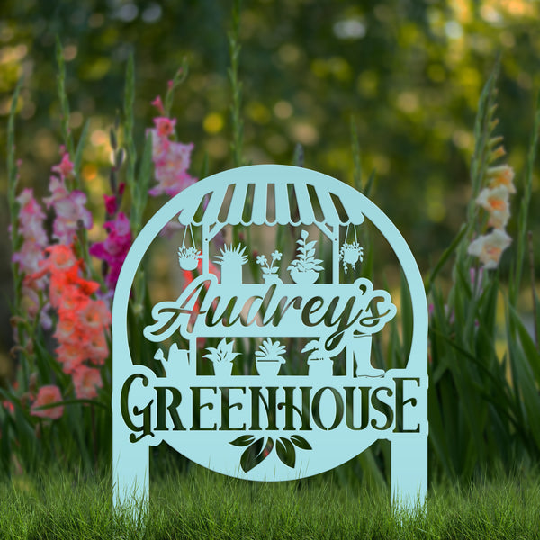 Greenhouse Design Metal Yard Stake 