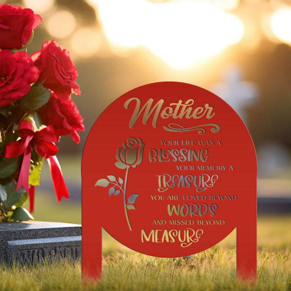 Memorial Sign, Custom Metal Yard Stake for Memory Dedication Garden, Honor a loved one, special friend, or pet with a personalized tribute