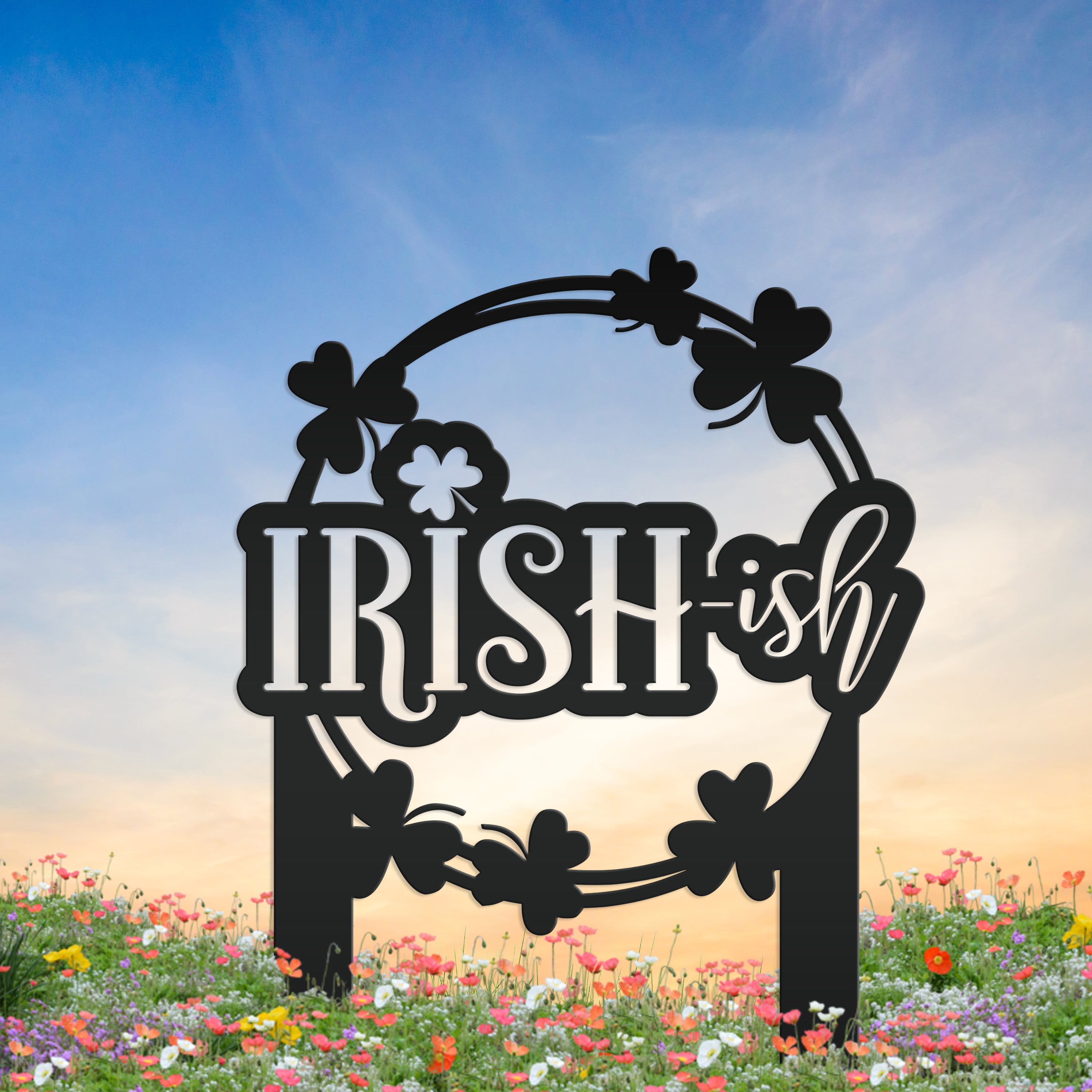 Outdoor Irish Metal Yard Stake - St. Patrick's Day Decor - Irish Decor-St.  Patty's Decor Ideas