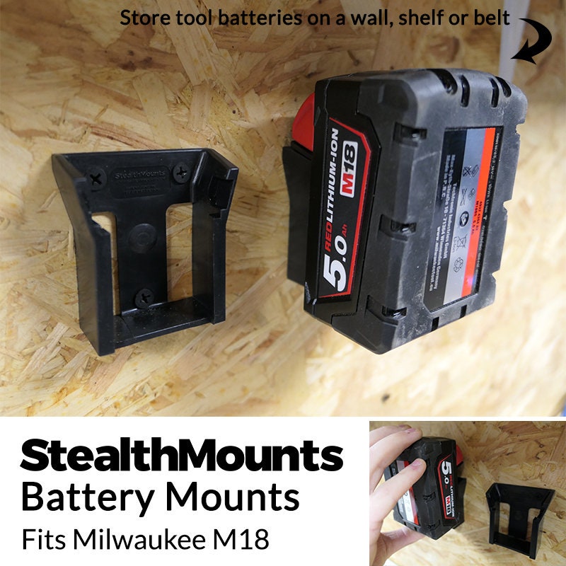 Battery mounts StealthMounts Milwaukee 18v 6-pack - distribution wholesale  and retail. - Bitmag official store