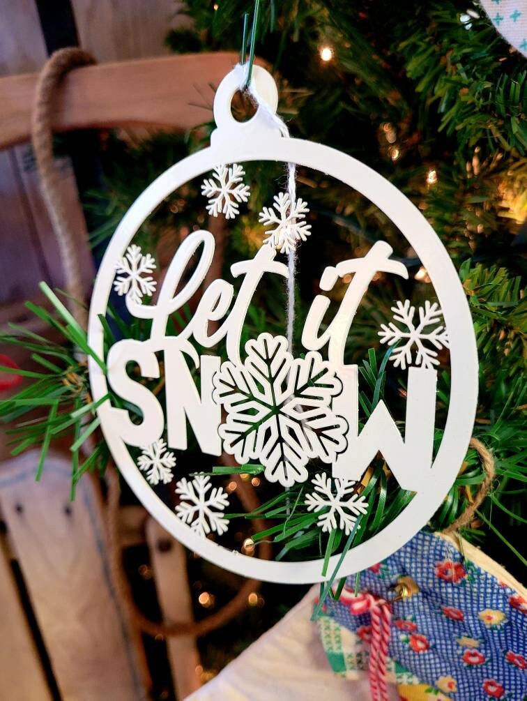 Funny Christmas Snowman Aluminum Metal Sign - Making Holiday Snowflakes  Retro