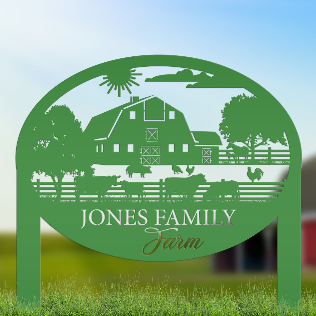 Custom Farm Sign Metal Address Stake, Family Name Customizable Yard Si ...