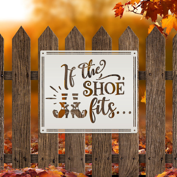 If the Shoe Fits Metal Sign - Halloween Decor